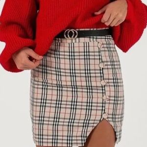 Plaid mini skirt